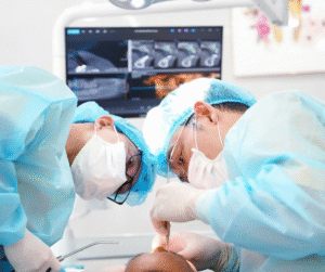 Tại Nha Khoa Răng Xinh quy trình trồng răng Implant được thực hiện theo phác đồ điều trị chuẩn y khoa, đảm bảo vô khuẩn, an toàn, chính xác và hiệu quả.