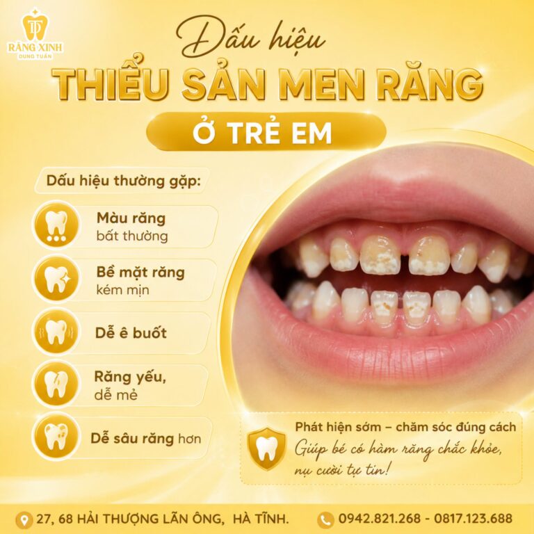 Dấu Hiệu Nhận Biết Thiểu Sản Men Răng Ở Trẻ Em